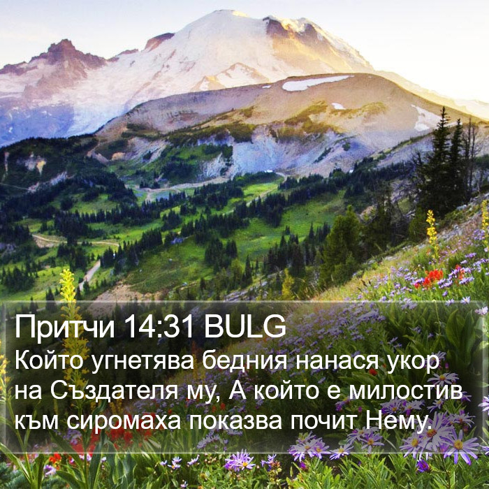 Притчи 14:31 BULG Bible Study