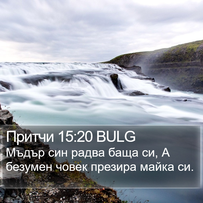 Притчи 15:20 BULG Bible Study