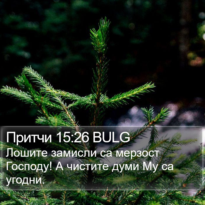 Притчи 15:26 BULG Bible Study