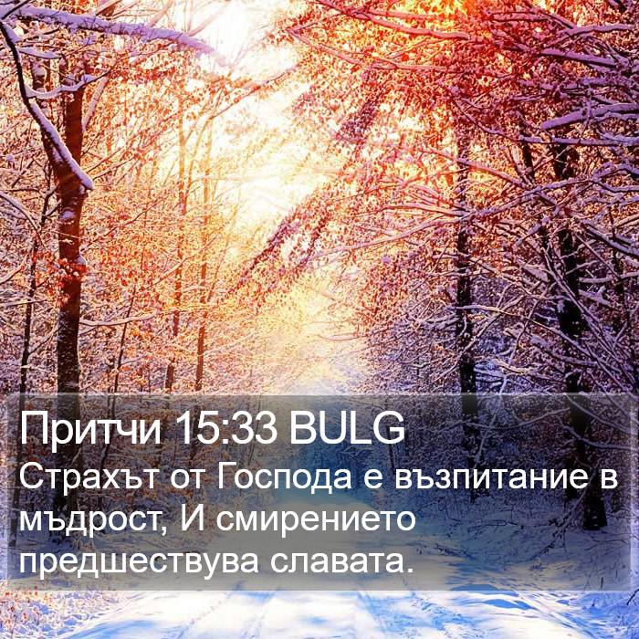 Притчи 15:33 BULG Bible Study