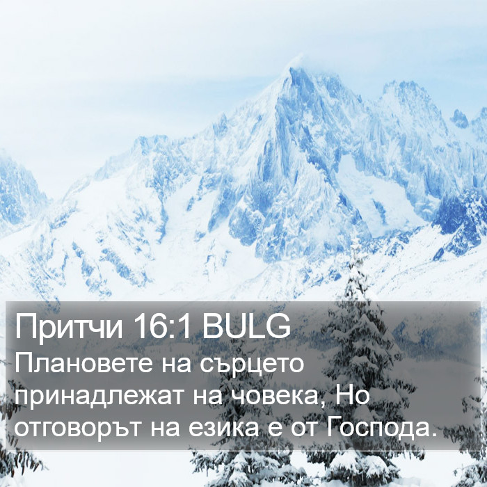 Притчи 16:1 BULG Bible Study