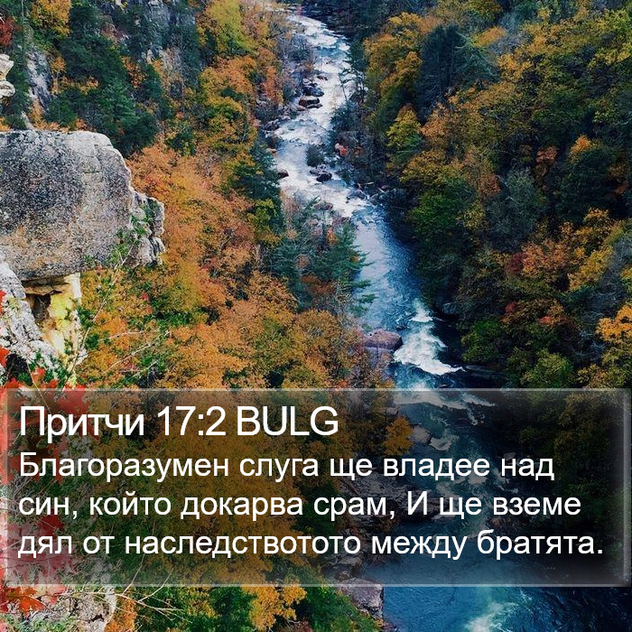 Притчи 17:2 BULG Bible Study