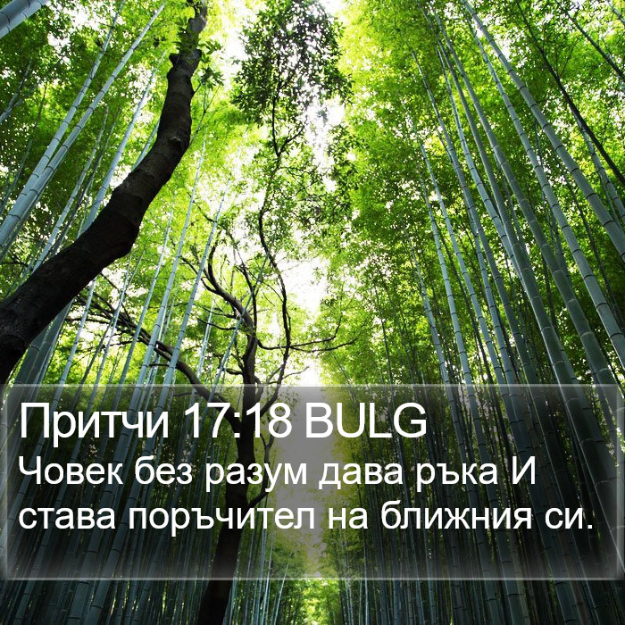 Притчи 17:18 BULG Bible Study