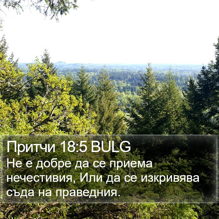 Притчи 18:5 BULG Bible Study