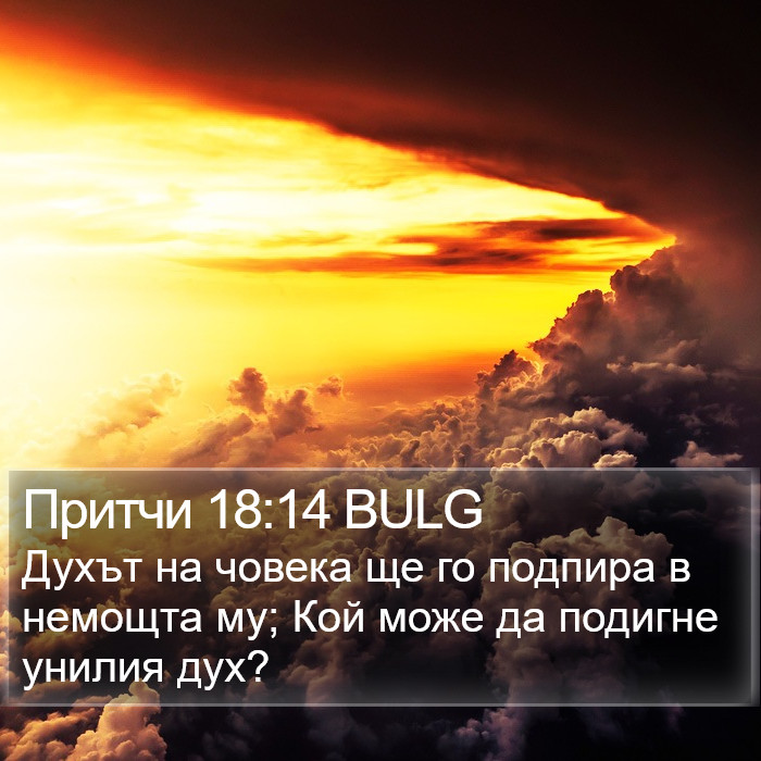 Притчи 18:14 BULG Bible Study