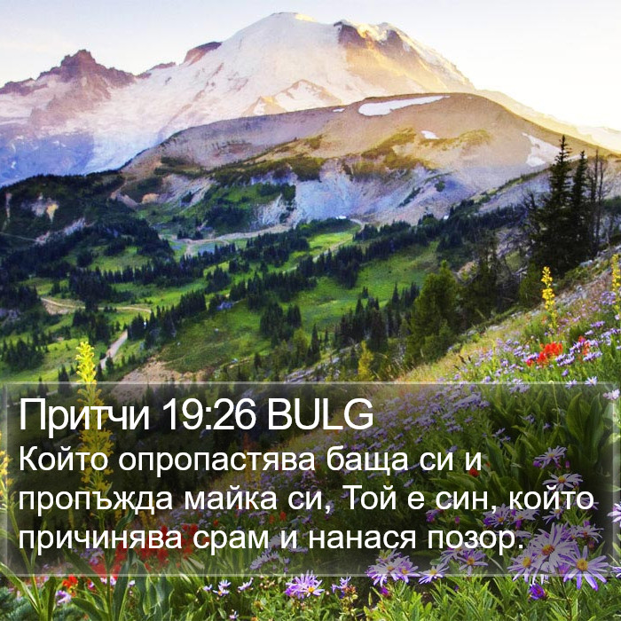 Притчи 19:26 BULG Bible Study