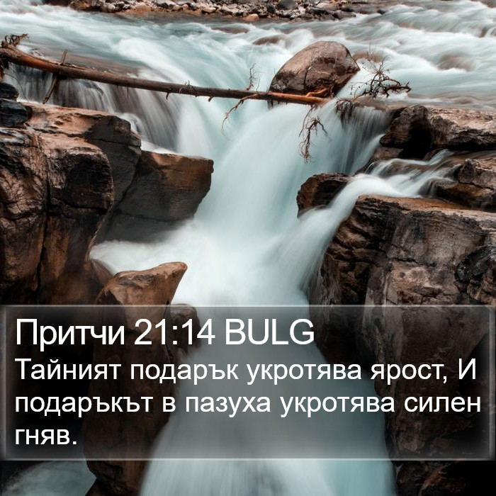 Притчи 21:14 BULG Bible Study