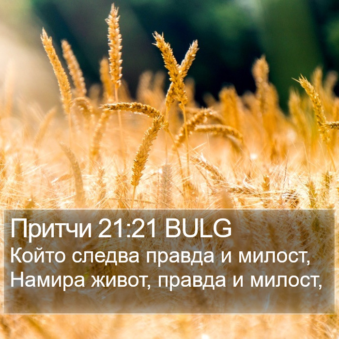 Притчи 21:21 BULG Bible Study