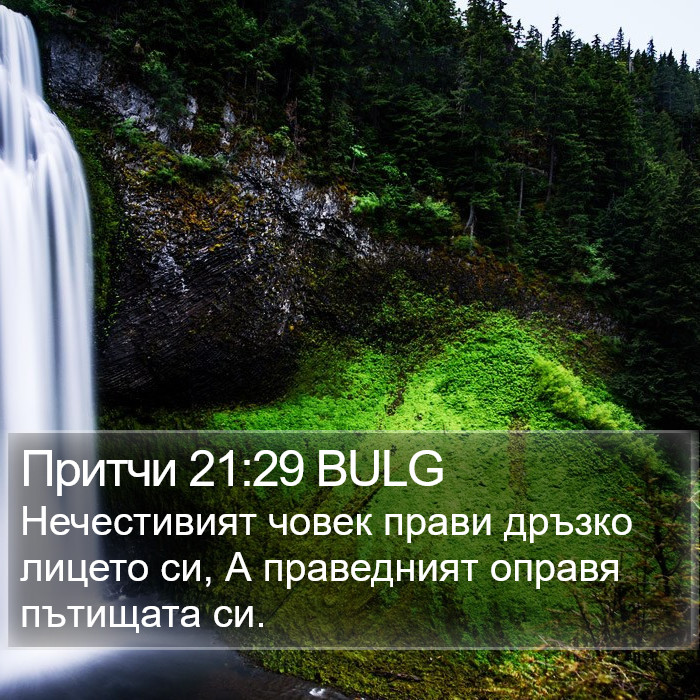 Притчи 21:29 BULG Bible Study