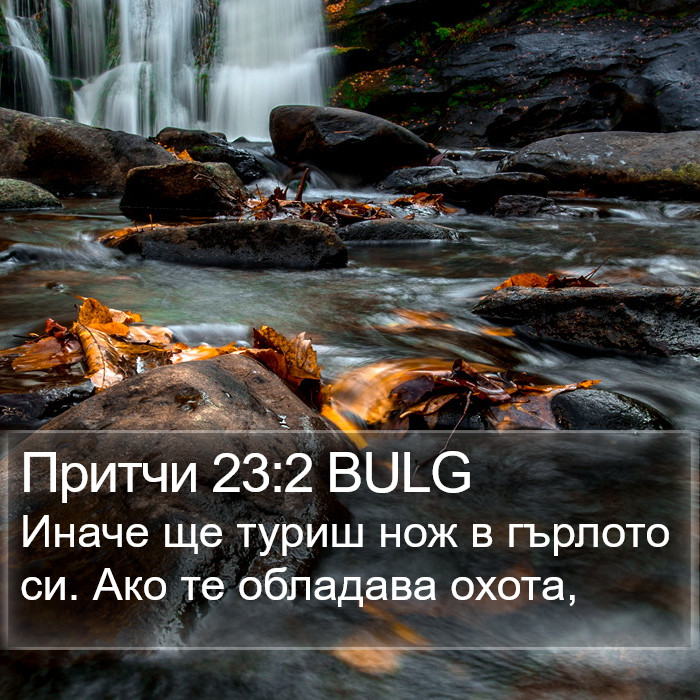 Притчи 23:2 BULG Bible Study