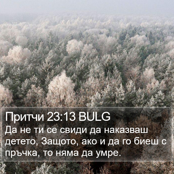 Притчи 23:13 BULG Bible Study