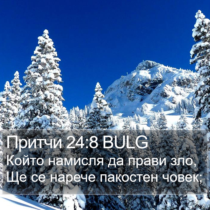 Притчи 24:8 BULG Bible Study