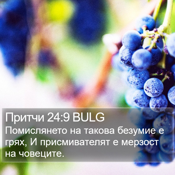 Притчи 24:9 BULG Bible Study