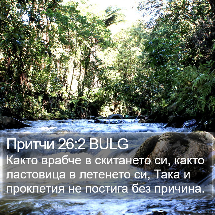 Притчи 26:2 BULG Bible Study