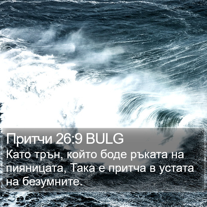 Притчи 26:9 BULG Bible Study