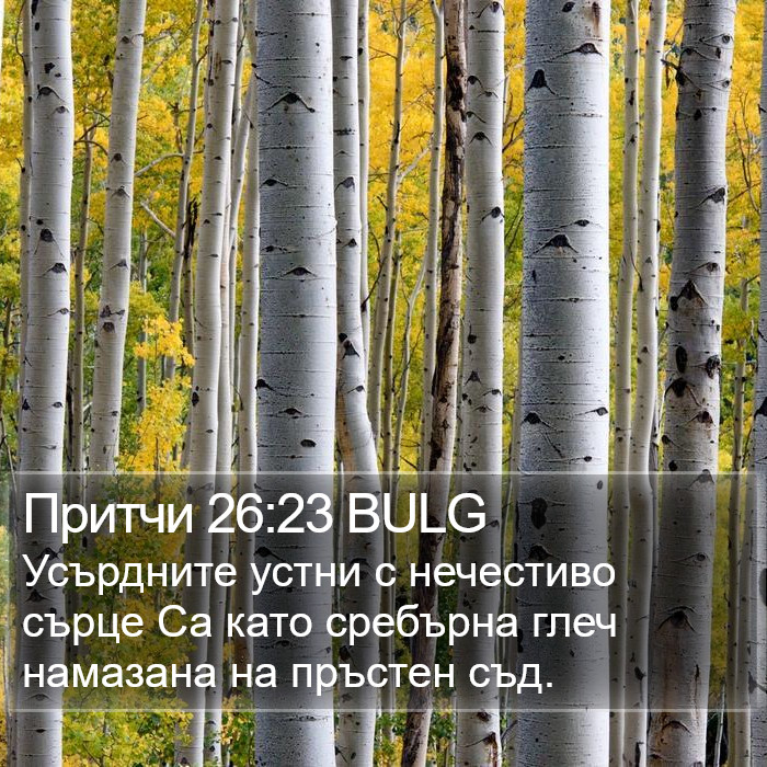 Притчи 26:23 BULG Bible Study