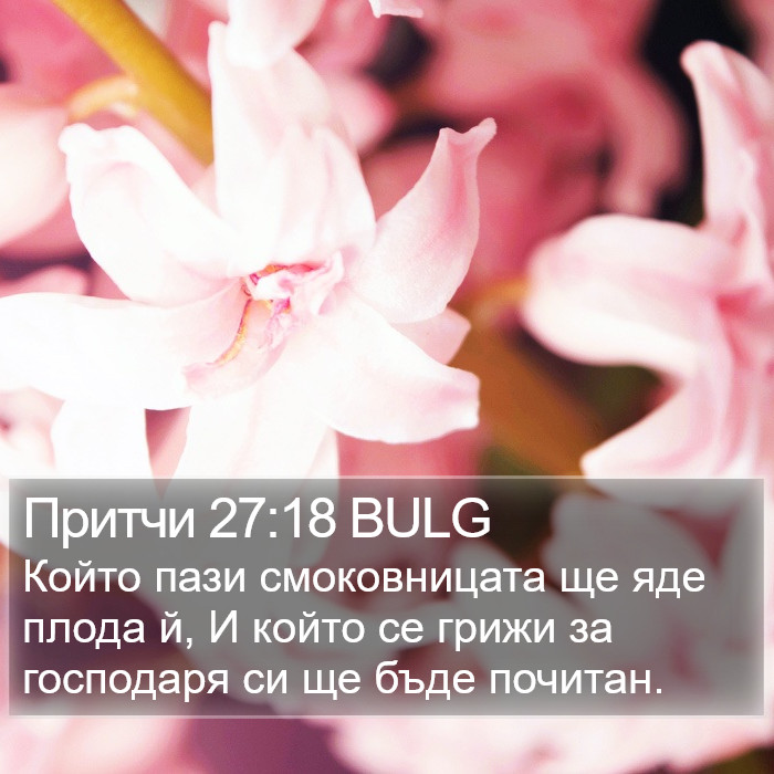 Притчи 27:18 BULG Bible Study