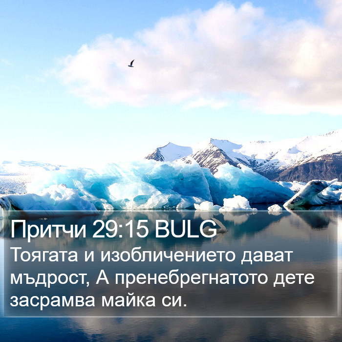 Притчи 29:15 BULG Bible Study