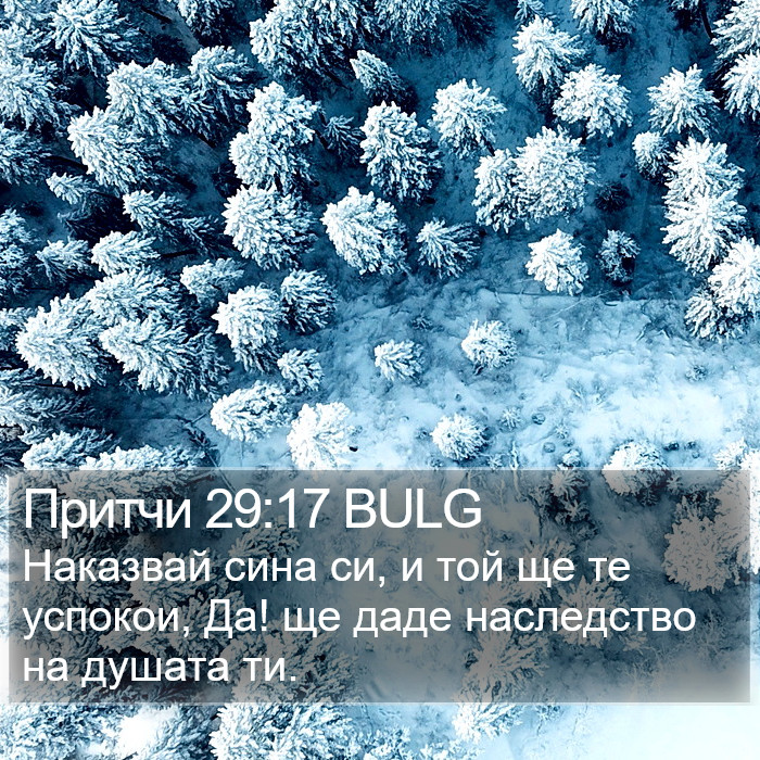 Притчи 29:17 BULG Bible Study