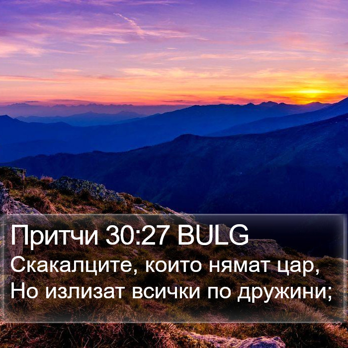 Притчи 30:27 BULG Bible Study