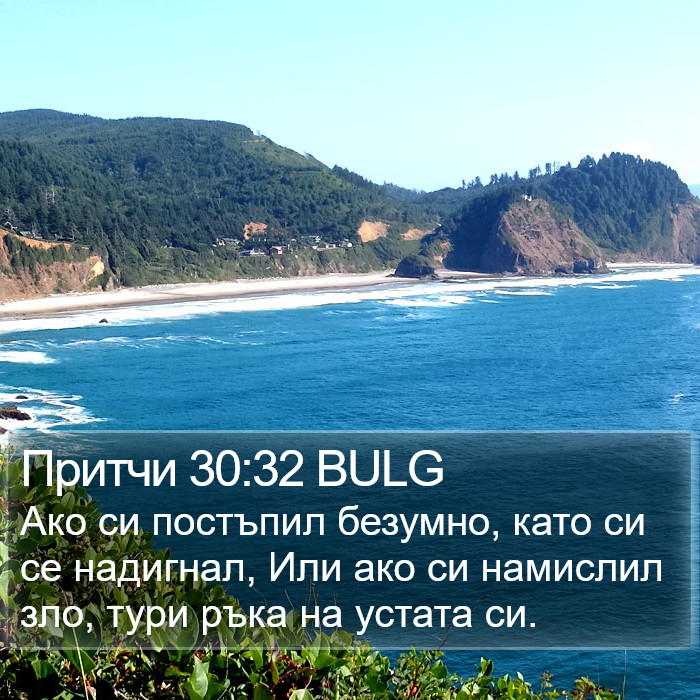 Притчи 30:32 BULG Bible Study