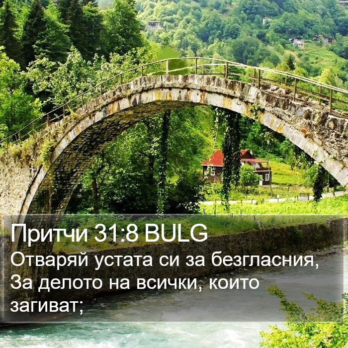 Притчи 31:8 BULG Bible Study