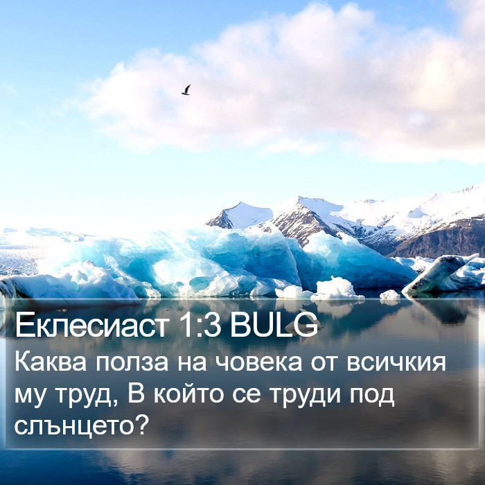 Еклесиаст 1:3 BULG Bible Study