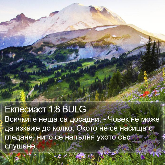 Еклесиаст 1:8 BULG Bible Study