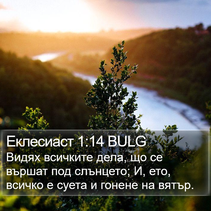 Еклесиаст 1:14 BULG Bible Study