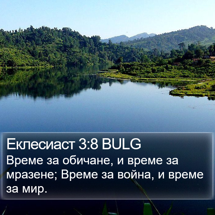 Еклесиаст 3:8 BULG Bible Study