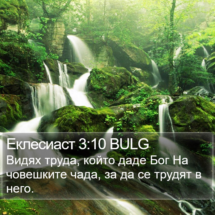 Еклесиаст 3:10 BULG Bible Study