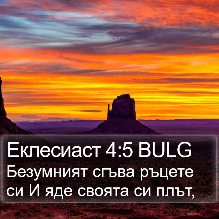 Еклесиаст 4:5 BULG Bible Study