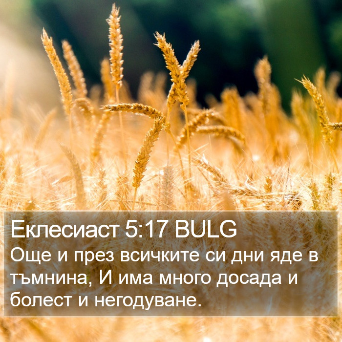 Еклесиаст 5:17 BULG Bible Study