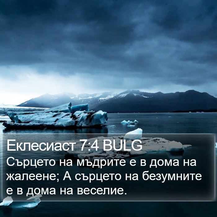 Еклесиаст 7:4 BULG Bible Study