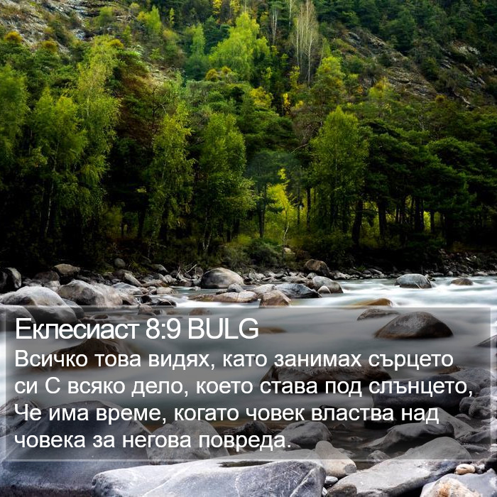 Еклесиаст 8:9 BULG Bible Study