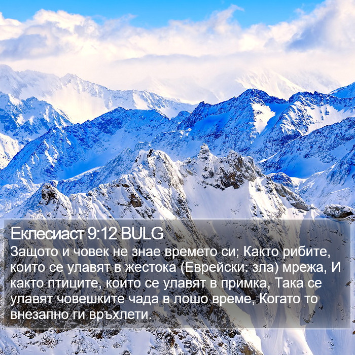 Еклесиаст 9:12 BULG Bible Study