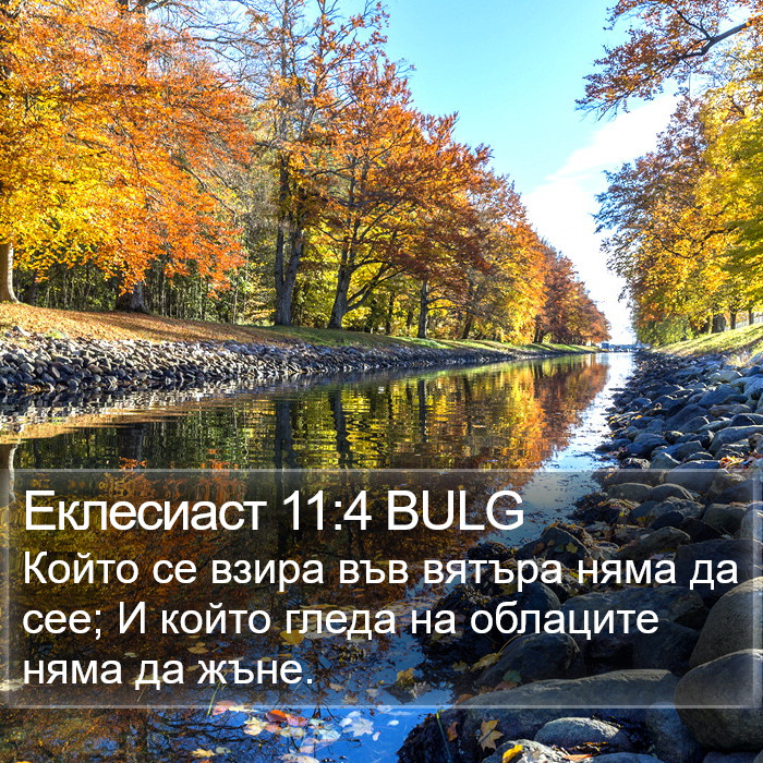 Еклесиаст 11:4 BULG Bible Study