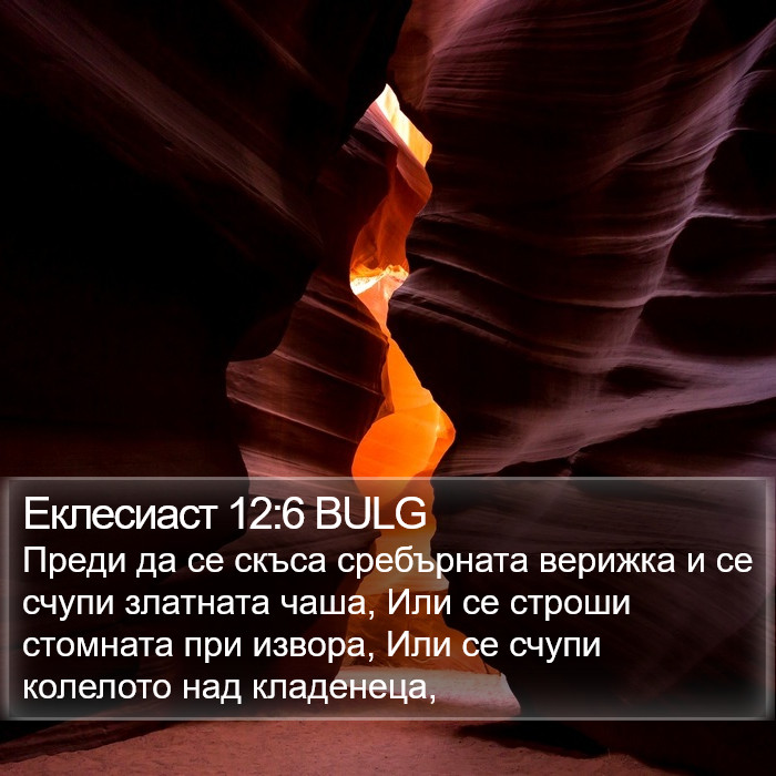 Еклесиаст 12:6 BULG Bible Study