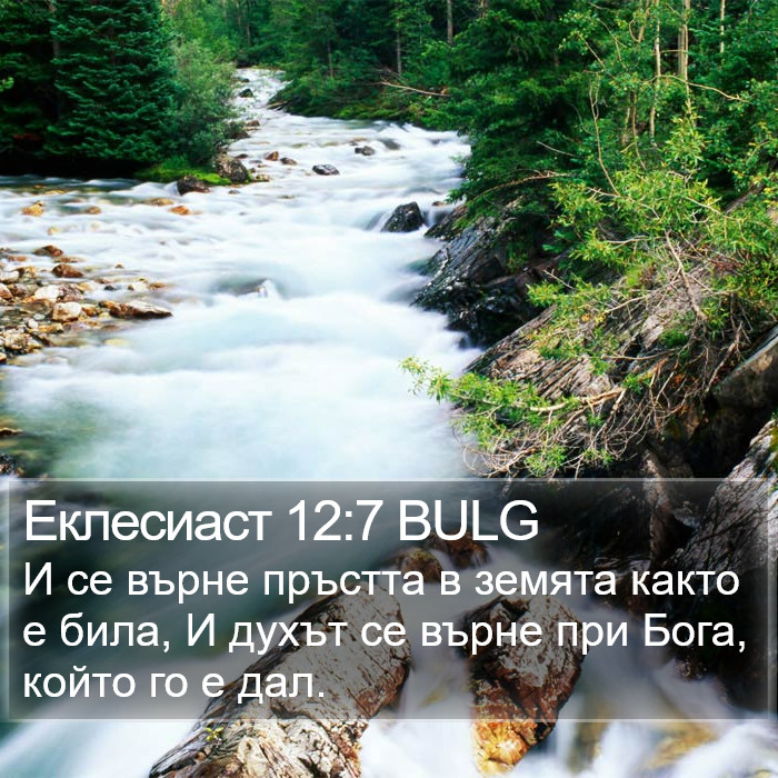 Еклесиаст 12:7 BULG Bible Study