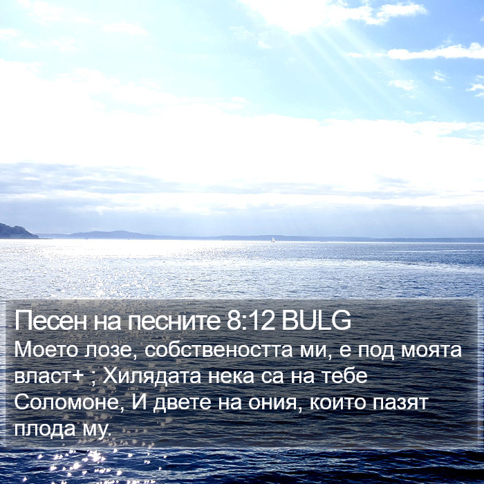 Песен на песните 8:12 BULG Bible Study