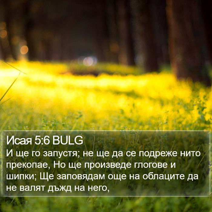 Исая 5:6 BULG Bible Study