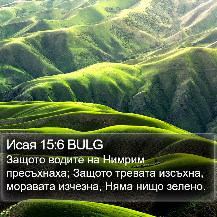 Исая 15:6 BULG Bible Study