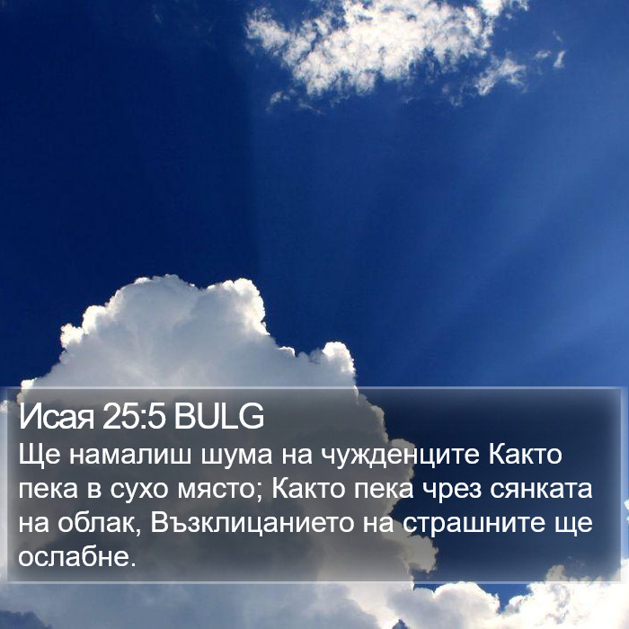 Исая 25:5 BULG Bible Study