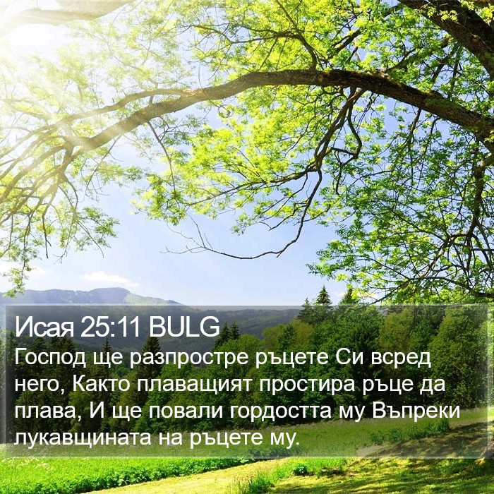 Исая 25:11 BULG Bible Study