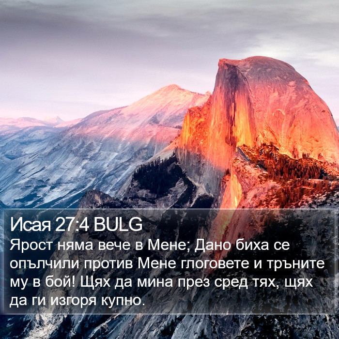 Исая 27:4 BULG Bible Study