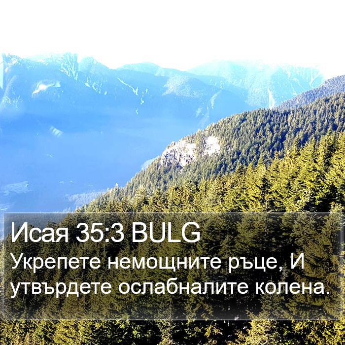 Исая 35:3 BULG Bible Study