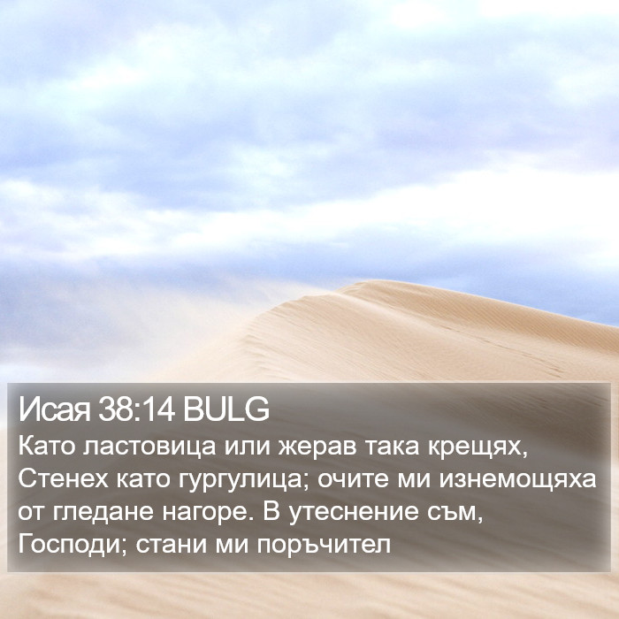 Исая 38:14 BULG Bible Study