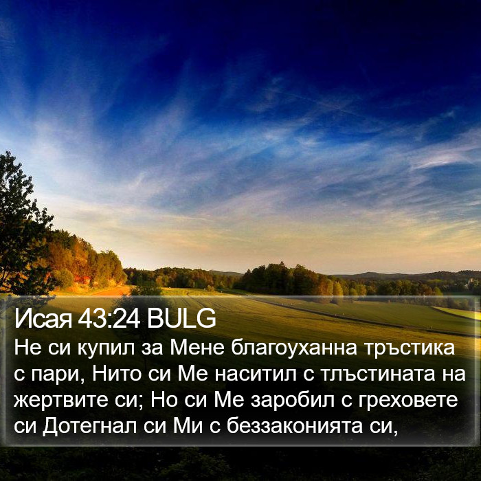 Исая 43:24 BULG Bible Study