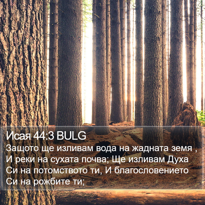 Исая 44:3 BULG Bible Study