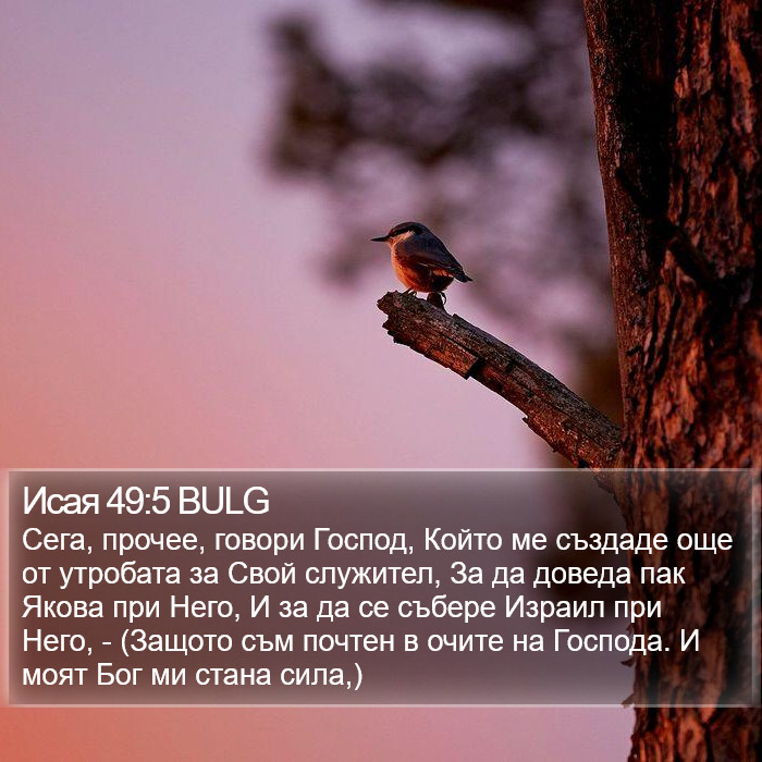 Исая 49:5 BULG Bible Study